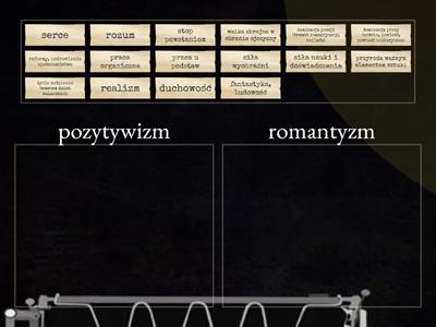 Romantyzm pozytywizm Materiały dydaktyczne