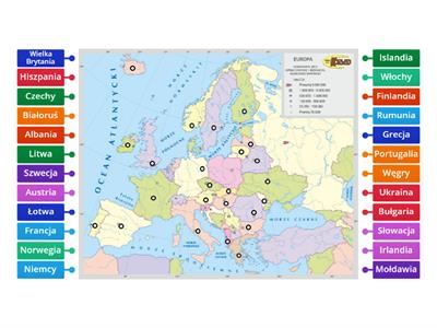 Stolice Podzia Polityczny Europy Materia Y Dydaktyczne