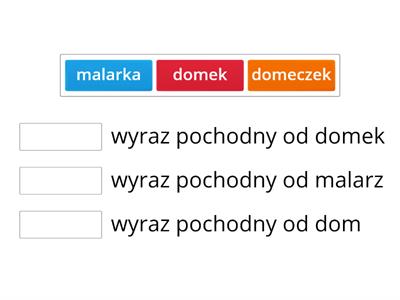 Wyrazy podstawowe i wyrazy pochodne Materiały dydaktyczne