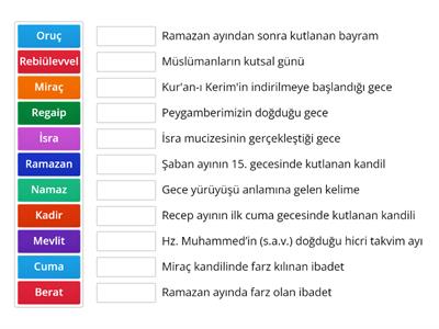 Sinif Din Dini Bayramlar Nemli G N Ve Geceler Retim Kaynaklar