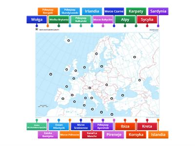 Mapa Fizyczna Europy Materia Y Dydaktyczne