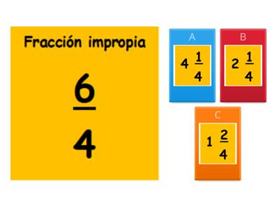 Transformar fracciones impropias a numeros mixtos Recursos didácticos