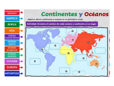 Oceanos continentes Recursos didácticos