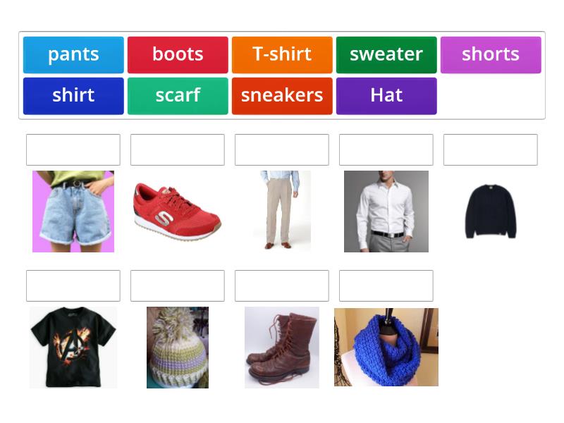 Clothes Vocabulary Une Las Parejas