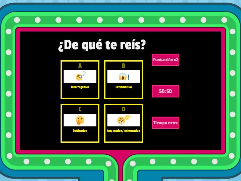 Tipos De Oraciones Gameshow Quiz