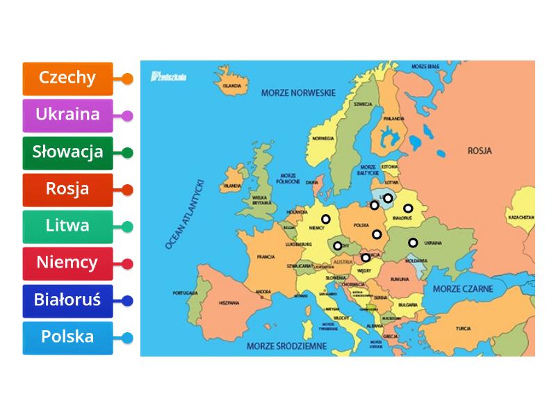 Mapa Polityczna Europy Level Labelled Diagram