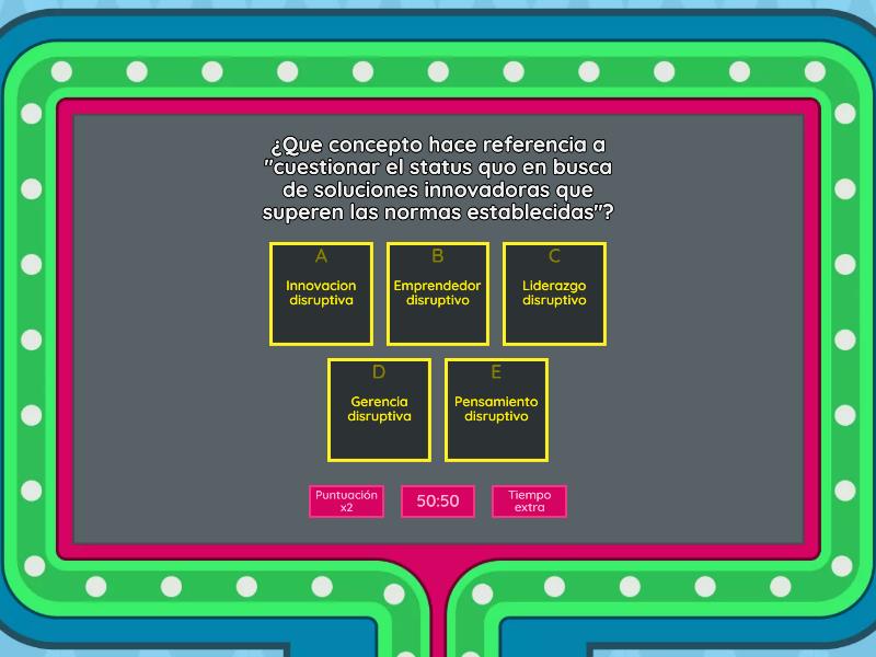 Quiz Sobre El Pensamiento Y Liderazgo Disruptivo Concurso De Preguntas