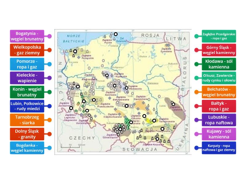 Surowce Mineralne W Polsce Labelled Diagram