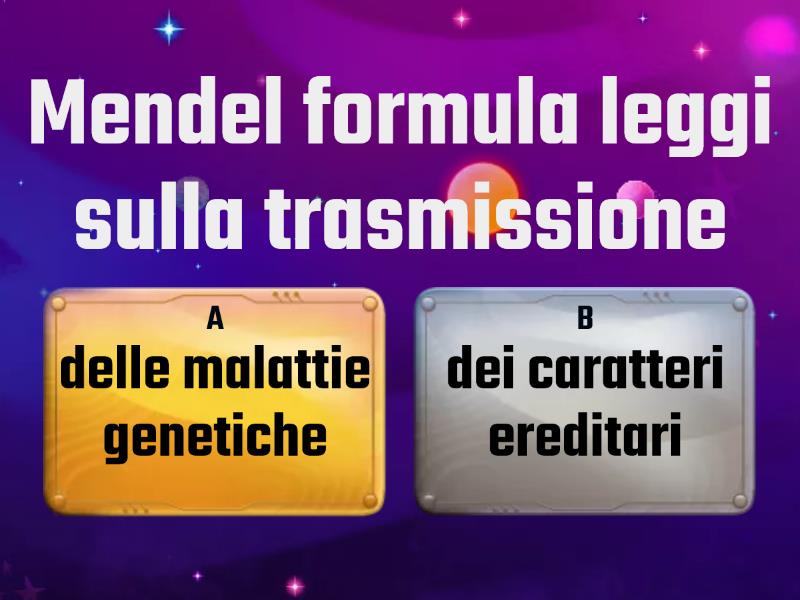 Leggi Di Mendel Quiz