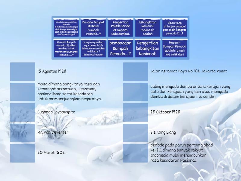 Kebangkitan Nasional Dan Sumpah Pemuda Match Up