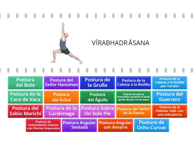 Nombres De La Asanas Intermedias De Pie Y Sentadas Find The Match