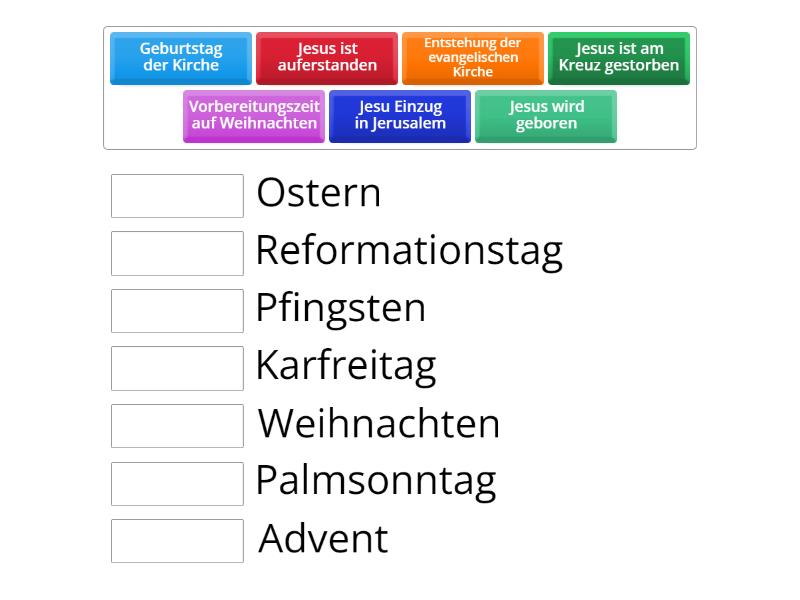 Festtage Im Kirchenjahr Match Up