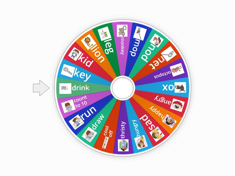 Wonder World Vocabulary Unit Random Wheel