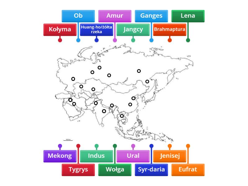 Rzeki Azja Labelled Diagram