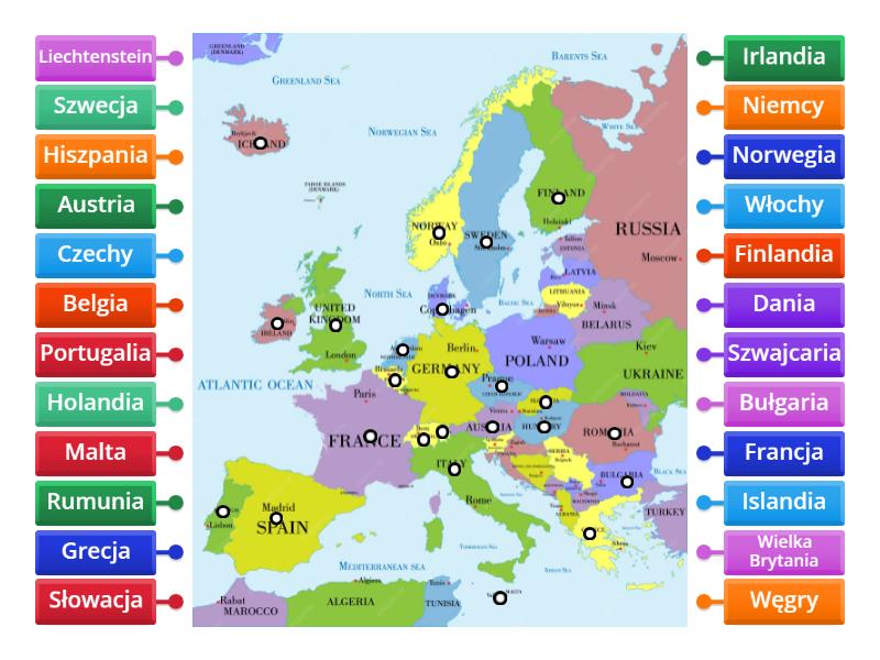 Europa Rysunek Z Opisami