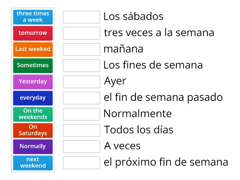 Las Expresiones De Frecuencia Match Up