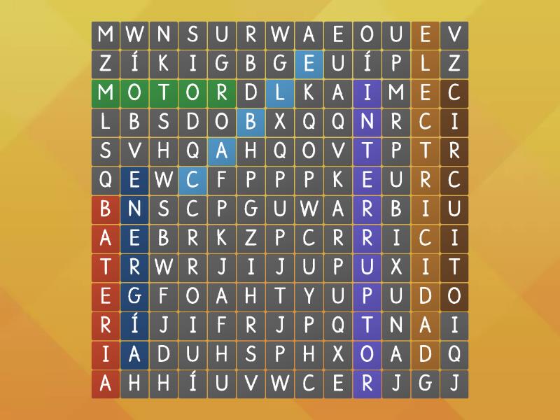 Sopa De Letras Partes De Un Circuito Electrico Wordsearch