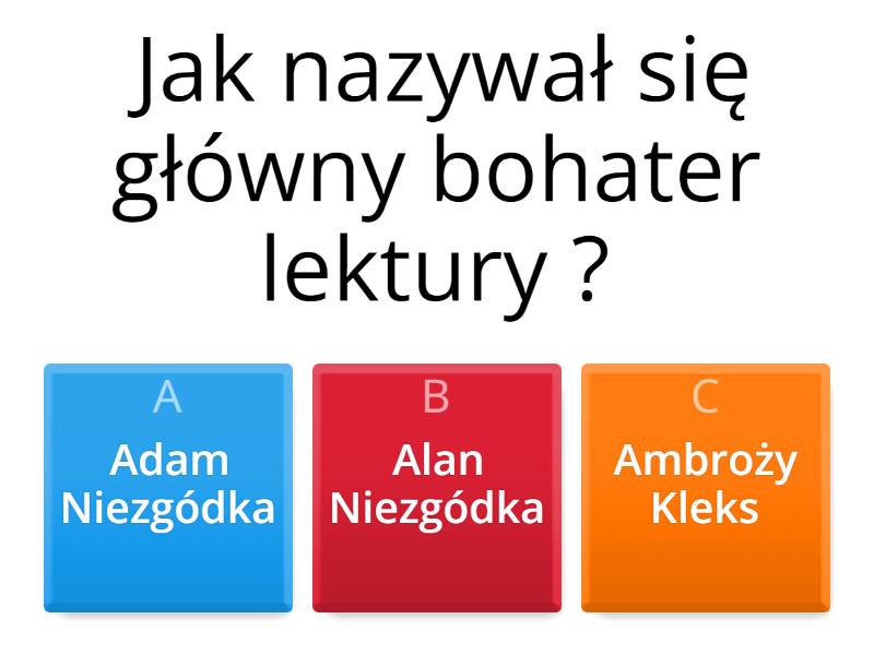 Akademia Pana Kleksa Quiz Z Lektury Test