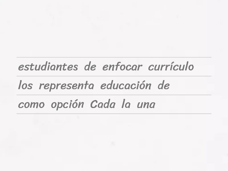 Perspectivas Teoricas Del Curriculum Unjumble