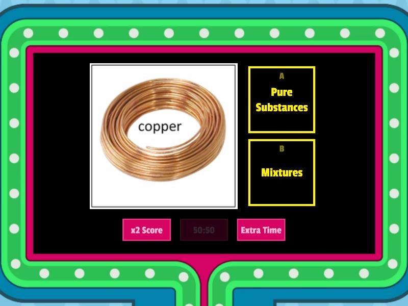 Pure Substances Vs Mixtures Gameshow Quiz