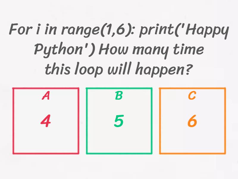 For Loop Python Quiz