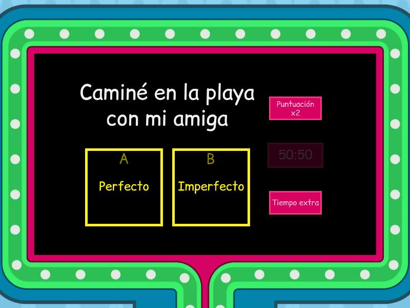 Pret Rito Perfecto E Imperfecto Gameshow Quiz