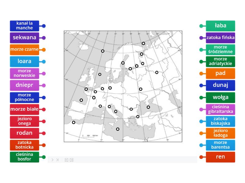 Mapa Europy Labelled Diagram