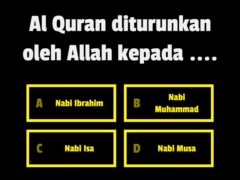 Latihan Kelas 5 Pelajaran 1 Mengenal Surah At Tin Quiz