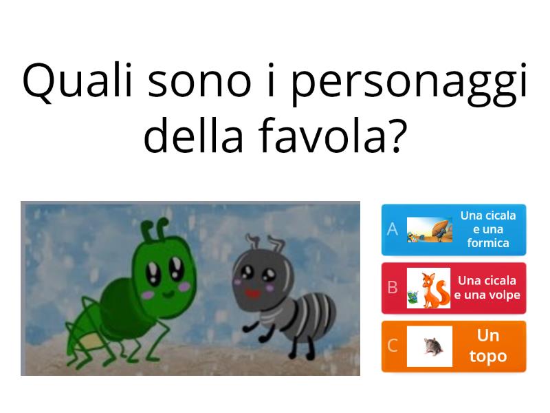 La Cicala E La Formica Quiz