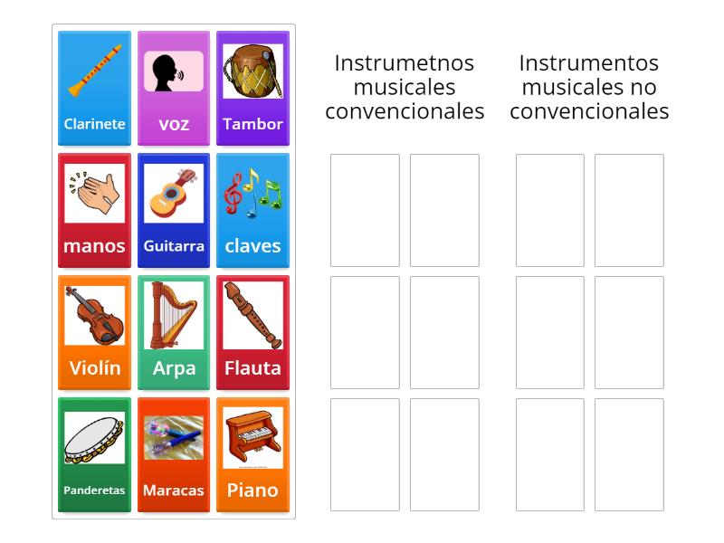 Instrumentos Musicales Convencionales Y No Convencionales Group Sort