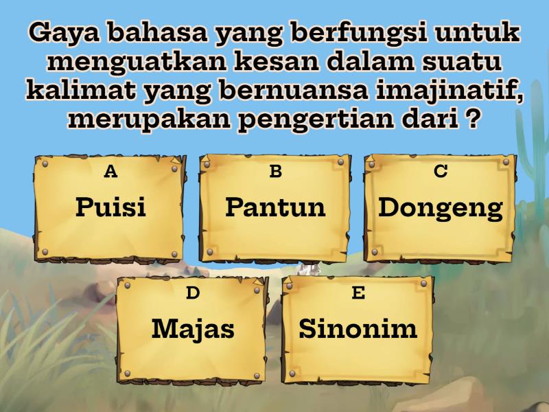 Gaya Bahasa Majas Quiz