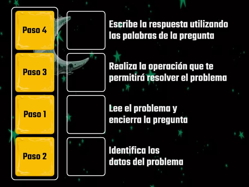 Pasos Para Resolver Un Problema Matematico Match Up