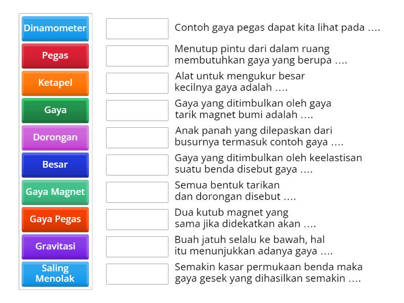 Ipa Gaya Kelas Permainan Pencocokan