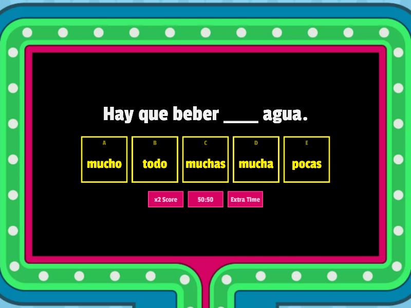 Ejercicio Adjetivos Gameshow Quiz