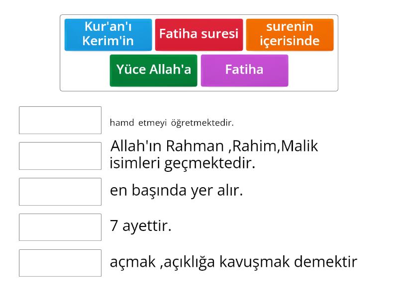 Fatiha Suresi Match Up