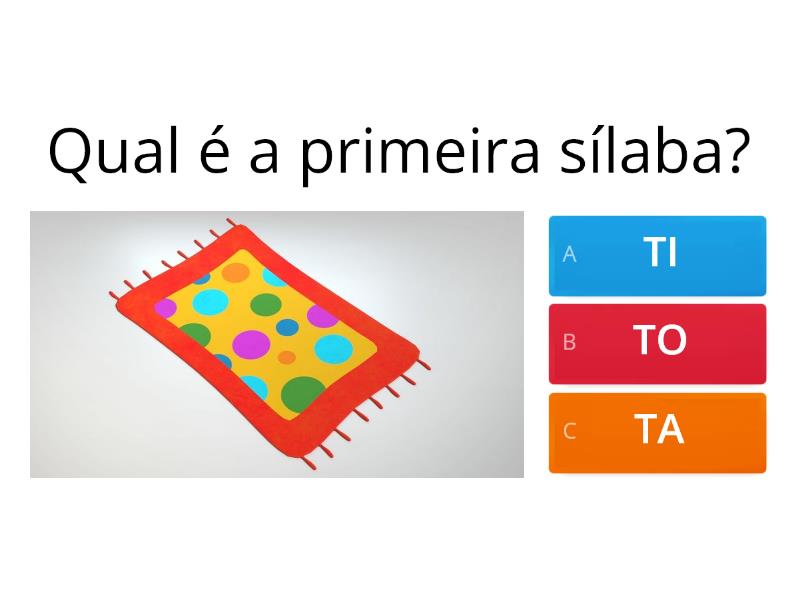 Sílabas TA TE TI TO TU Questionário