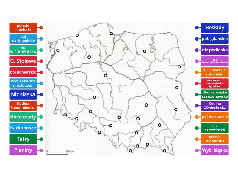 Krainy Geograficzne Polski Rysunek Z Opisami