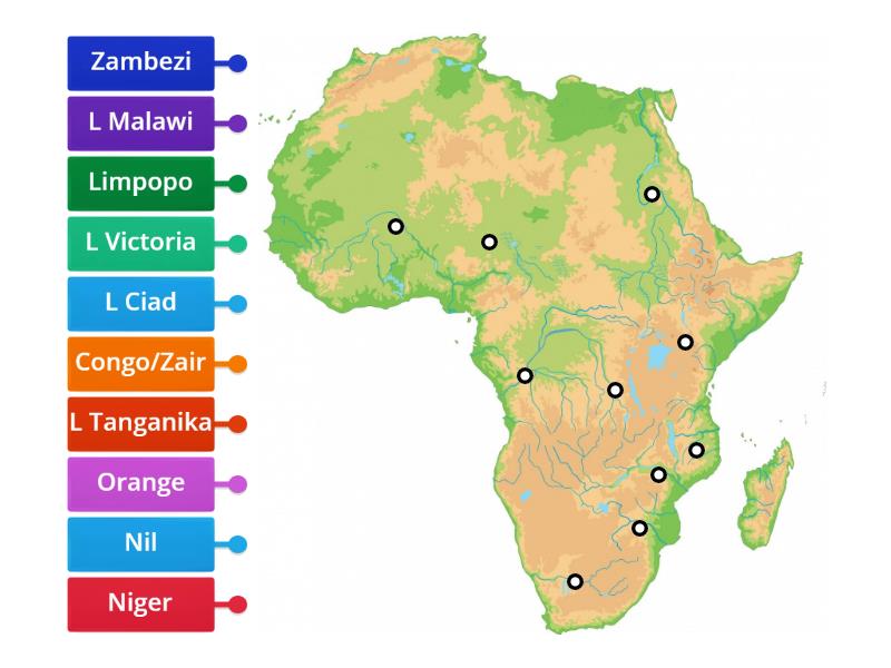 Hidrografia Africii Labelled Diagram