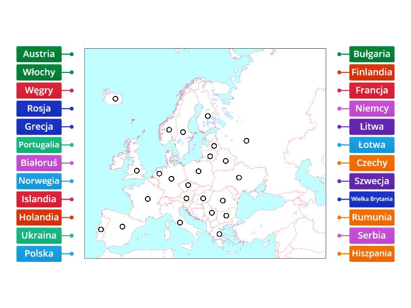 Pa Stwa Europy Trudna Wersja Labelled Diagram