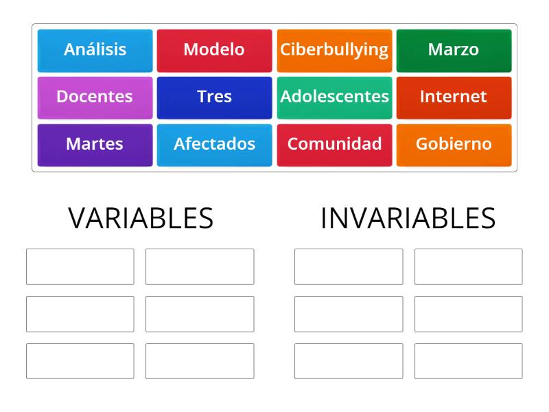 Clasifica Los Sustantivos Group Sort