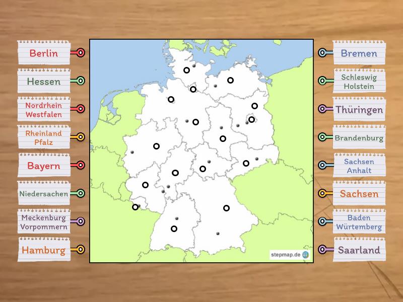 Deutschland Bundesl Nder Beschriftetes Diagramm