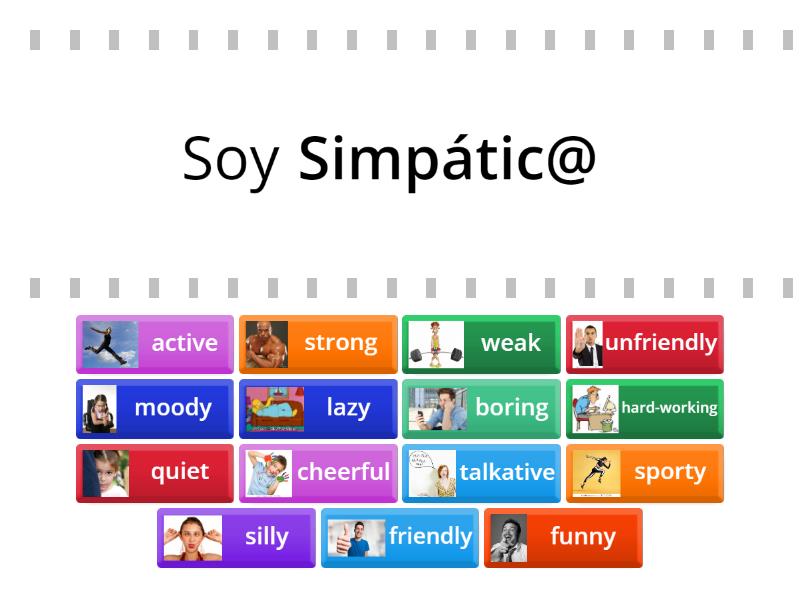 Descripciones De La Personalidad Matching Find The Match