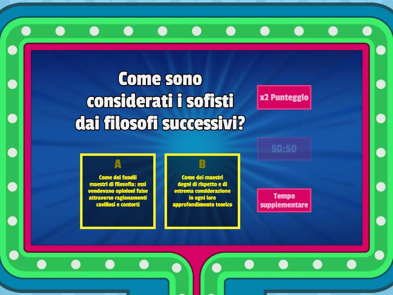 Socrate I Sofisti Platone Parte Gameshow Quiz