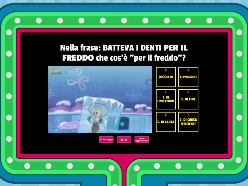 Analisi Logica D Manzoni Gameshow Quiz