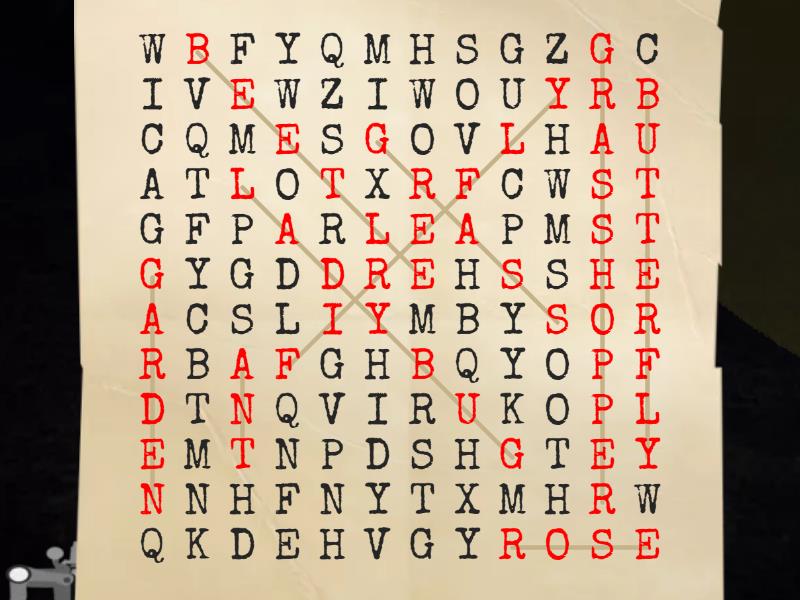 Caça palavras Garden Animals Wordsearch