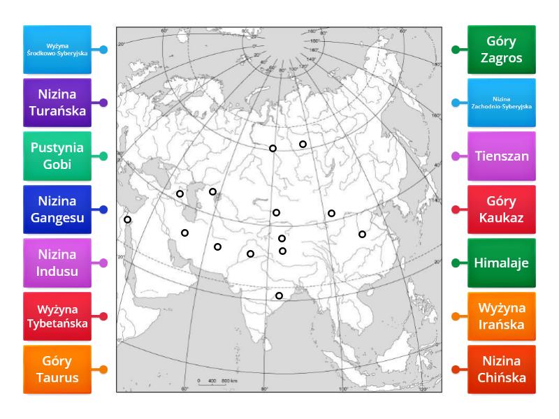 Krainy Geograficzne Labelled Diagram