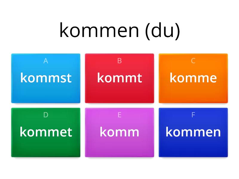 Das Schwache Verb Konjugieren Teil Quiz