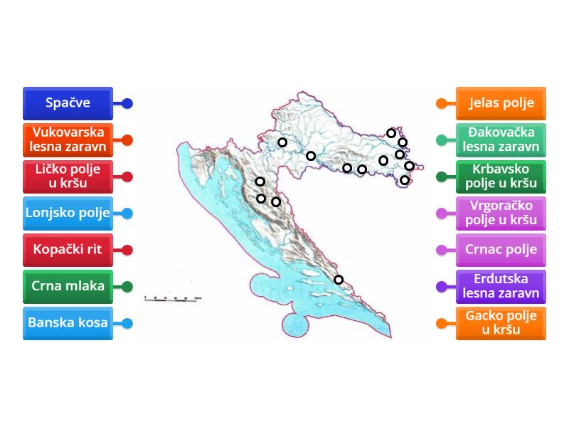 Poloji lesne zaravni i polja u kršu Hrvatske Labelled diagram