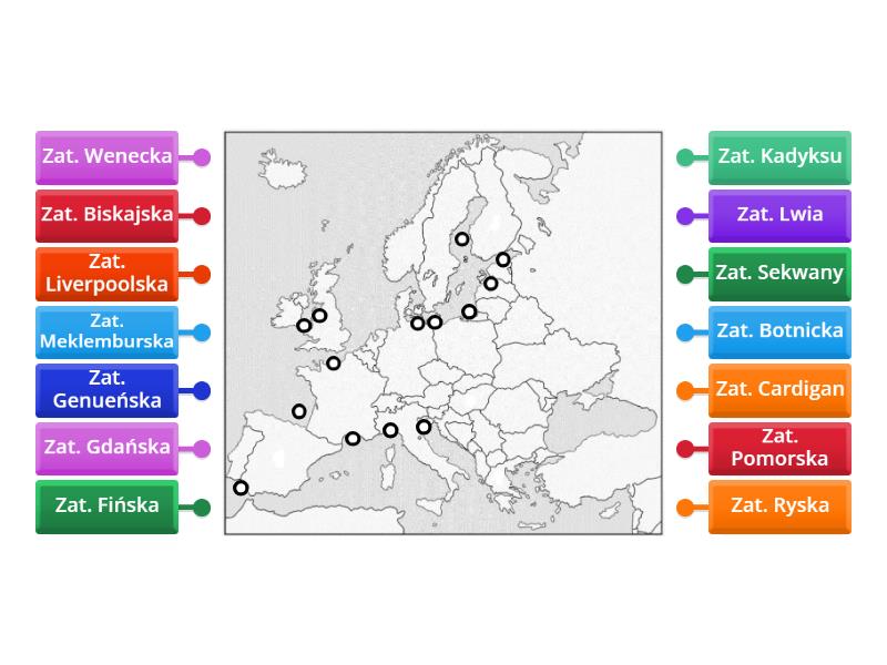 Europa Zatoki Labelled Diagram