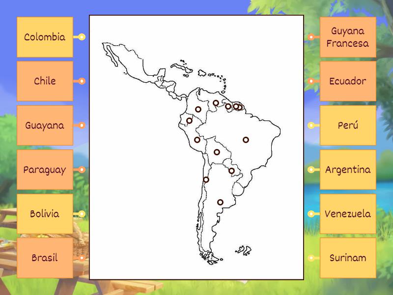 Mapa De America Del Sur Labelled Diagram